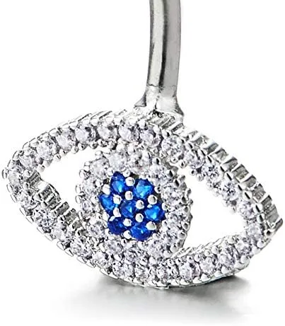 Miniatura 2 de Anillo de ombligo con circonita cúbica para pavimentar el mal de ojo