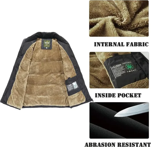 Miniatura 2 de Msmsse Chalecos de invierno para hombre, con forro polar, acolchado, casual, sin mangas