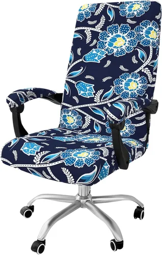 Miniatura 10 de Smiry fundas elásticas estampadas para silla de oficina de computadora, fundas universales para sillas giratorias de escritorio, extraíbles