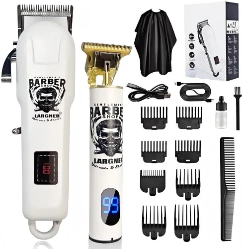 Cortapelos para hombres – Juego de cortapelos y cortadores de pelo, cortapelos de barbero, cortapelos eléctricos inalámbricos y recortadores con