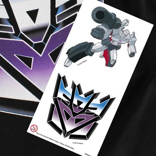Miniatura 6 de Popfunk Classic Transformers Decepticon Airbrush Logo Sudadera con capucha y calcomanías