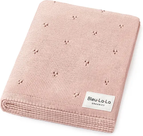 Miniatura 10 de Heritage Knit Manta Envolvente de Recepción de Algodón Orgánico para Niñas - Manta Envolvente Edredón de Punto de Algodón Orgánico de Lujo 100% 04