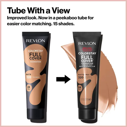 Miniatura 6 de Base líquida de Revlon ColorStay de cobertura completa de larga duración con acabado mate, maquillaje facial ligero resistente al calor y al sudor