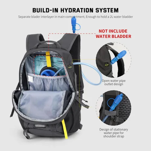 Miniatura 8 de SKYSPER Mochila pequeña para senderismo, mochila de viaje ligera de 20 L, mochila de día para senderismo para mujeres y hombres Lantc20-gris oscuro