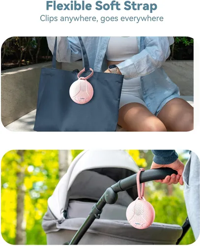 Miniatura 7 de Máquina de sonido para bebés y niños - Chupete de sueño para bebés Máquina portátil de ruido blanco con luz nocturna para guardería 16 sonidos
