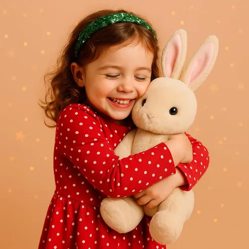 Miniatura 7 de WEIGEDU Animal de Peluche Relleno Conejito de 17.3 Pulgadas para Niños, Niñas y Bebés - Regalo Perfecto para Cumpleaños, Pascua y Navidad