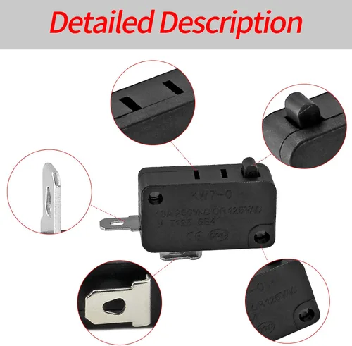 Miniatura 3 de 6 piezas de repuesto para interruptor de puerta de horno microondas W10269458 W10727360 W10269460 SZM-V16-FC-61 SZM-V16-FC-62 SZM-V16-FC-63