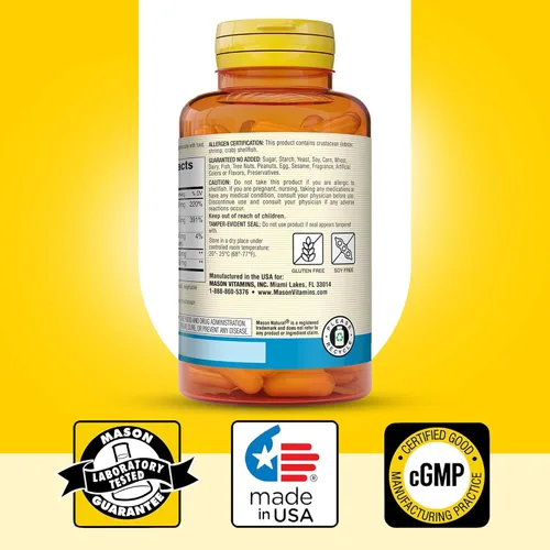Miniatura 6 de MASON NATURAL Glucosamina condroitina 1500/1200 con vitamina C, apoya la salud de las articulaciones para una flexibilidad y movilidad normales*