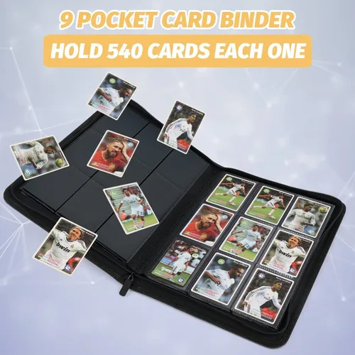 Miniatura 4 de Carpeta para Tarjetas Comerciales, Carpeta de Colección de Tarjetas con 540 Bolsillos de Carga Lateral, Carpeta de Álbum de 9 Bolsillos para TGC