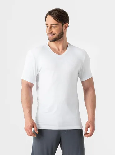 Miniatura 5 de DAVID ARCHY Camisetas suaves y cómodas de rayón de bambú para hombre, camisetas de manga corta, paquete de 3