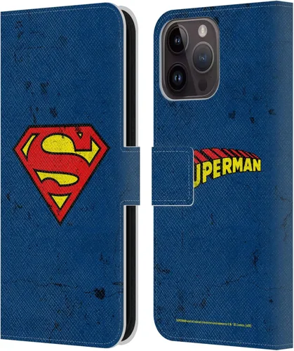 Miniatura 80 de Head Case Designs Funda de piel con licencia oficial de Superman DC Comics con logotipos negros y rojos compatible con Apple iPhone 11
