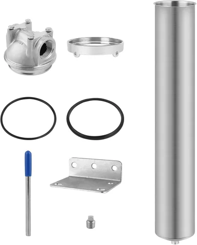 Miniatura 5 de NSF - Carcasa de filtro de acero inoxidable para cartucho de filtro, carcasa de filtro de agua para purificación de agua de toda la casa de acero