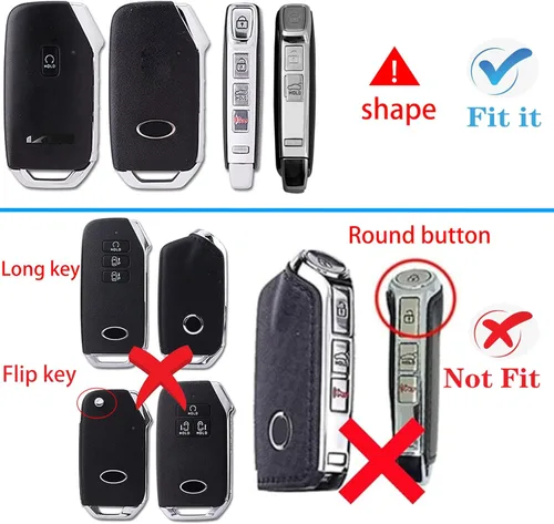 Miniatura 2 de Kirsnda - Funda para llavero Kia con hebilla de metal, funda protectora de TPU suave, 4-5 botones para llavero remoto Kia Cerato Ceed Forte NIRO