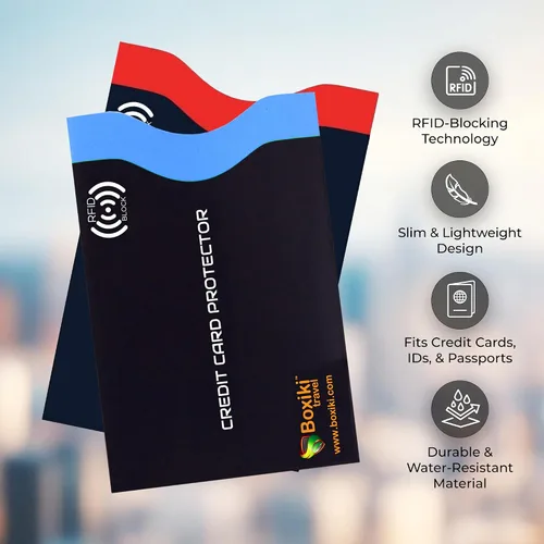 Miniatura 10 de Fundas de bloqueo RFID para pasaporte y tarjetas de crédito, Blanco, Blanco - 15 piezas
