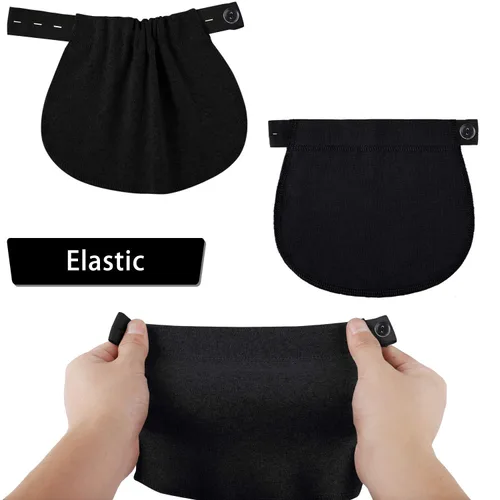 Miniatura 2 de Extensor de pantalones de maternidad ajustable elástico pantalón extensor de botón extensor de cintura para mujeres embarazadas negro azul marino