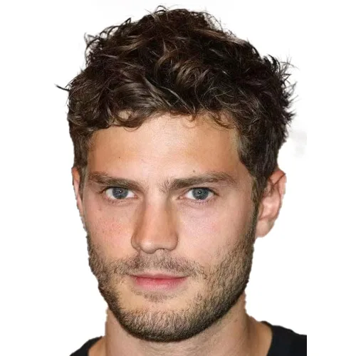 Miniatura 9 de Rizado Hombres Toupee - Sistemas de reemplazo de cabello humano para hombres, postizo de 0.787 in, rizado con bucle en V, pelucas de poliuretano