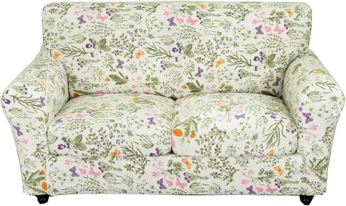 Miniatura 31 de CRFATOP Fundas elásticas para sillón de 2 plazas suaves con diseño floral para perros, fundas elásticas para sillón de 1 plaza, fundas lavables