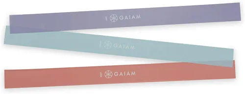 Gaiam Juego de bandas de resistencia para restaurar la fuerza y la flexibilidad, 3 niveles de resistencia, bandas de entrenamiento de fuerza para