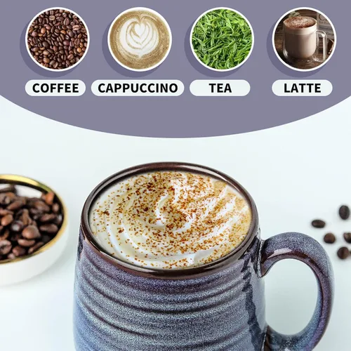 Miniatura 6 de HASENSE Taza de café, taza de café de cerámica de 20 onzas para hombres y mujeres, taza de café grande para café con leche, sopa de té, para oficina