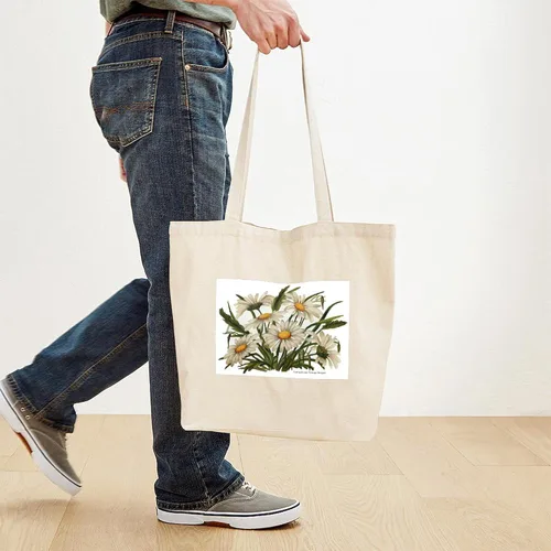 Miniatura 3 de CafePress Daisies - Bolsa de lona natural, estilo victoriano, vintage, reutilizable, bolsa de compras