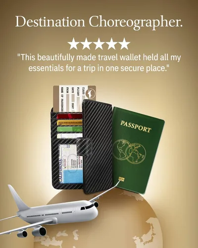 Miniatura 11 de Funda para pasaporte con bloqueo RFID, funda de cuero hecha a mano para pasaporte, organizador de documentos de viaje para hombres y mujeres, Azul