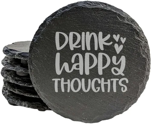 Miniatura 9 de Wine Not? Hilarious Drinking Wine is My Hobby Slate Coasters - Round Slate - Set of 8 Drinking Wine is Not My Habit