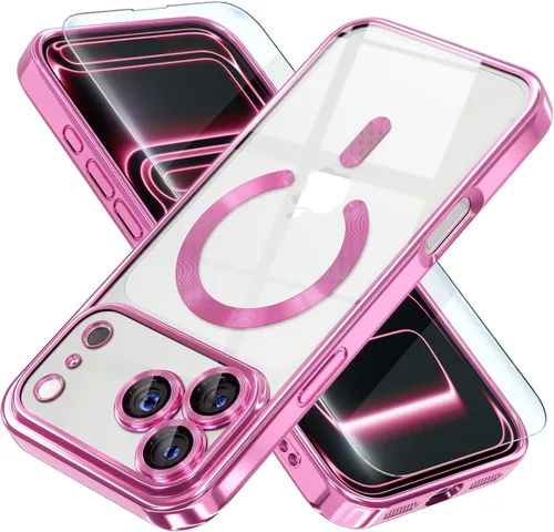 Miniatura 29 de Misea Funda magnética para iPhone 14 compatible con MagSafe [nunca amarillenta] [protección contra caídas de grado militar] protector completo
