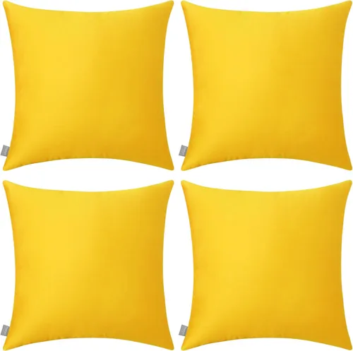 Miniatura 67 de Thmyo - Paquete de 4 fundas de almohada decorativas de 100 % algodón para lumbar, cómodas, sólidas, para Navidad/Halloween, fundas de cojín Blanco