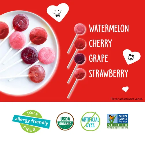 Miniatura 4 de Yumearth Organic Valentines Surtido Pops & Gummy Fruits, 266 GR