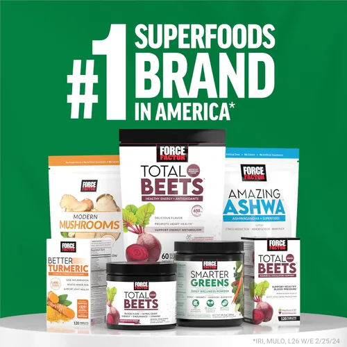 Miniatura 7 de Force Factor Smarter Greens Superfoods en polvo para apoyar la digestión, la salud intestinal, la hinchazón, polvo de verduras con probióticos