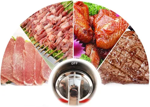 Miniatura 3 de Parrilla de gas de 2 quemadores, 2800 PA al aire libre barbacoa cocina de mesa comercial inoxidable, herramientas de barbacoa para fiestas al aire