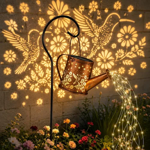 Miniatura 8 de Luz de regadera solar, lámpara colgante alimentada por energía solar, luces de paisaje decorativas para jardín, decoración de jardín impermeable