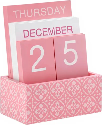 Miniatura 14 de Calendario de bloques para escritorio, bloques de visualización de fecha de mes de madera para profesores, estudiantes, aula, decoración rústica
