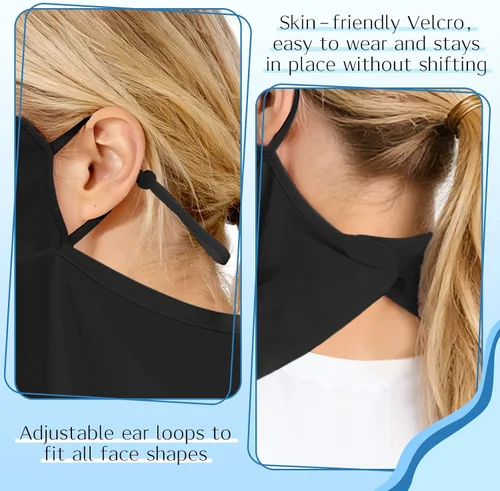 Miniatura 4 de 4 máscaras faciales de protección solar UV y polaina para el cuello, cubierta de bufanda UPF50+ transpirable diseño refrescante para actividades al