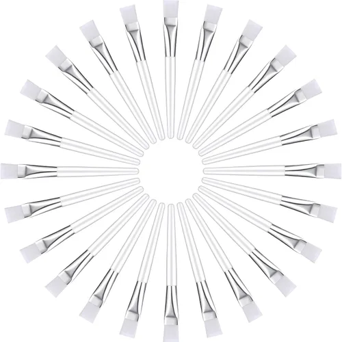 24 piezas de cepillo de máscara facial, cepillo de maquillaje cosmético para herramientas esteticistas, aplicación facial de ojos y necesidades de