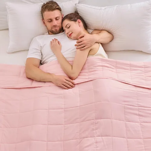 Miniatura 18 de yescool - Manta con peso, 7 libras, fresca, transpirable, con cuentas de cristal prémium, lavable a máquina, para dormir, 60-90 libras, 41 x 60 Gris