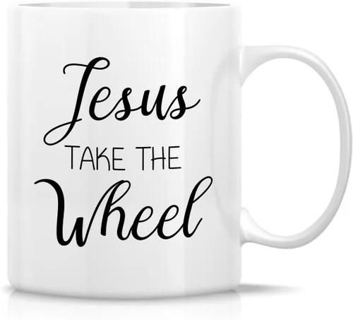Miniatura 26 de Retreez Taza divertida – This Girl Runs on Coffee + Jesus - Tazas de café de cerámica de 11 onzas – Divertido, sarcasmo, sarcástico, motivacional