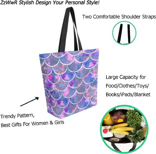 Miniatura 2 de Bolso de hombro extra grande con estampado de estilo de moda para viajes en la playa, fin de semana, gimnasio, compras de comestibles
