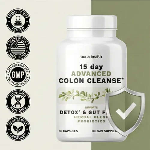 Miniatura 8 de Limpieza avanzada de colon de 15 días, probióticos y hierbas naturales, apoya la desintoxicación y la flora intestinal para mujeres y hombres