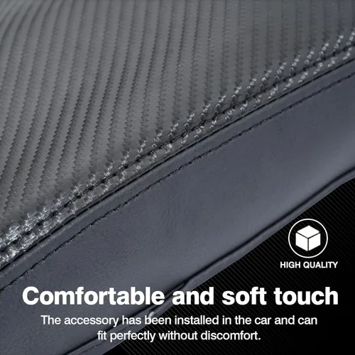 Miniatura 7 de Autorder Funda de consola central para Ford Ranger 2019-2023, accesorios para reposabrazos, funda de fibra de carbono, almohadilla de consola