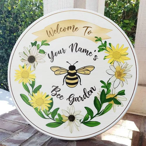 Miniatura 8 de Placa de pared personalizada de madera de abeja de miel, regalos para apicultores, letrero de granja de res, letrero de abeja, decoración de abeja