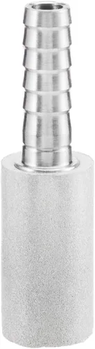 Miniatura 3 de Piedra de aireación de acero inoxidable, piedra de difusión de 0.5 micrones con púa de manguera de 1/4 de pulgada, piedra de oxidación de aireación