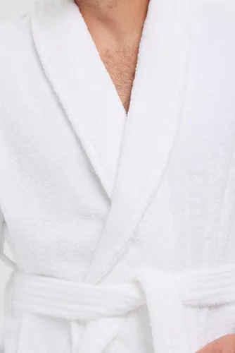 Miniatura 4 de MONARCH Bata de baño unisex de rizo 100% algodón peinado lux, bata con cuello de chal, elección de hotel de cinco estrellas, sin capucha