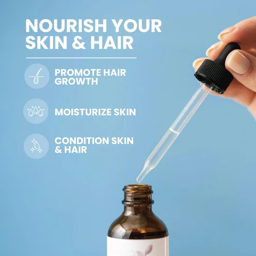 Miniatura 2 de Eva Naturals Aceite de ricino 100 % puro, prensado en frío para el crecimiento de pestañas, cejas, cabello y pestañas, gotas de suero más gruesas