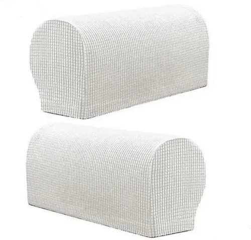 Miniatura 5 de BADASS SHARKS Protectores de reposabrazos de sofá para sillones, sofás, sillón antideslizante, juego de 2 fundas de vellón de primera calidad, Gris
