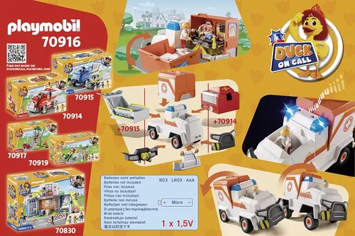 Miniatura 7 de Playmobil Duck On Call - Vehículo de emergencia de ambulancia