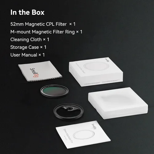 Miniatura 7 de SMALLRIG Kit de filtro de polarizadores circulares magnéticos de 2.047 in para jaula de teléfono SMALLRIG para iPhone 15 Series, filtro polarizador