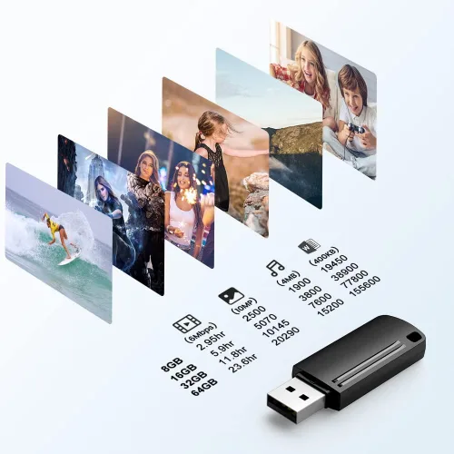 Miniatura 4 de KEXIN Memoria flash de 8 GB, 10 unidades de memoria USB 8G, memoria a granel con indicador LED, diseño de unidades flash en tapa a presión