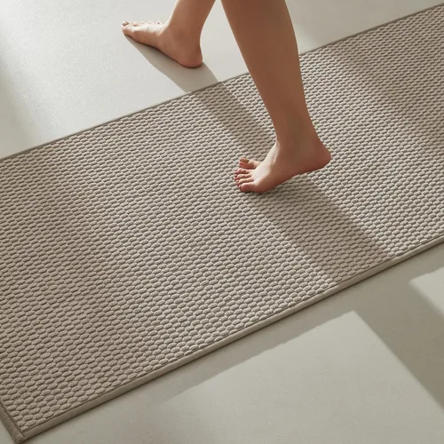 Miniatura 71 de TYUU Alfombras de Baño Antideslizantes Lavables, Tapete de Baño Súper Absorbente Delgado de Pila Baja para Secar Rápido, Alfombra de Baño Pequeña
