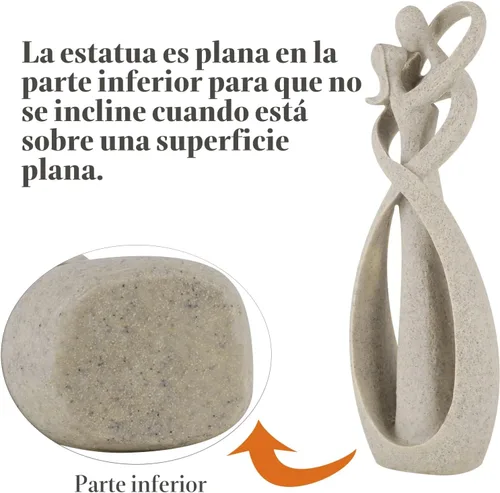 Miniatura 3 de Trycooling Estatua de los amantes de los besos, escultura abstracta, estatuas de resina para decoración del hogar, oficina, estante de escritorio